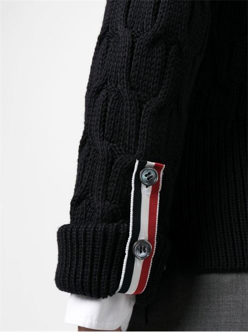 Sweater with woven design THOM BROWNE | FKA428AY1024415